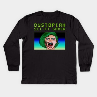 Dystopian Sci-Fi Gamer Kids Long Sleeve T-Shirt